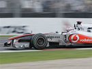 Jenson Button ze stáje McLaren-Mercedes na trati Velké ceny Austrálie.