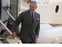 Přílet prince Charlese na letiště v Kunovicích. (22.3.2010)