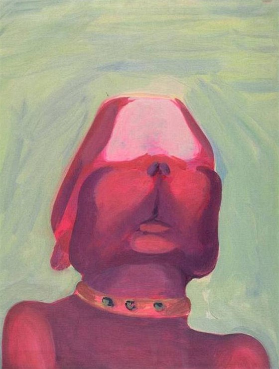 Maria Lassnig - Autoportrét, 1965, olej na plátn