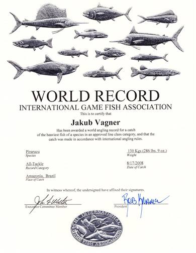 Certifikt o svtovm rekordu