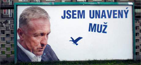 Pedvolebn billboard proti stran ODS nedaleko Mendlova nmst v Brn.