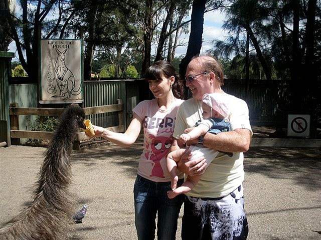 Petr Janda s manelkou Alicí a dcerou Anekou v Austrálii