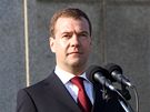 Ruský prezident Dmitrij Medvedv na návtv Slovenska. (7. dubna 2010)