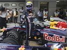 Mark Webber se v Malajsii radoval z prvního kvalifikaního triumfu sezony.