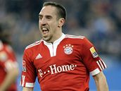 Franck Ribry, zlonk Bayernu Mnichov, se raduje ze svho glu