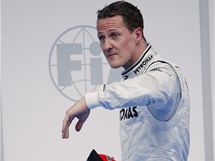 Michael Schumacher po detiv kvalifikaci GP Malajsie.