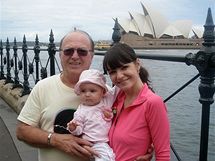 Petr Janda s manelkou Alic a dcerou Anekou v Austrlii