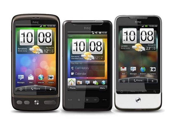 HTC Desire, HD Mini a Legend aneb dva Androidy a jeden Windows phone