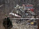 Místo havárie Tupolevu TU-154M u ruského Smolensku. V letadle zahynuly polské politické piky vetn prezidenta Kaczynského. (11.4.2010)