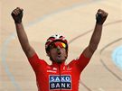 Fabian Cancellara se raduje z triumfu v zvod Pa- Roubaix
