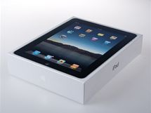 Krabika s iPadem - bl, jednoduch, applovsk