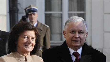 Polský prezident Lech Kaczyski a jeho manelka Maria