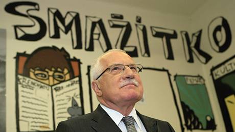 Václava Klaus nav�tívil v Brn� také Gymnázium K�enová, kde debatoval se studenty