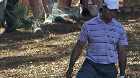 Tiger Woods a jeho emoce pi Masters 2010.