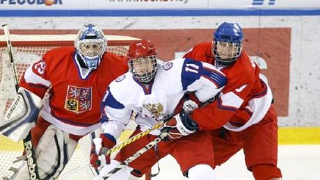 Momentka z utkání �esko - Rusko