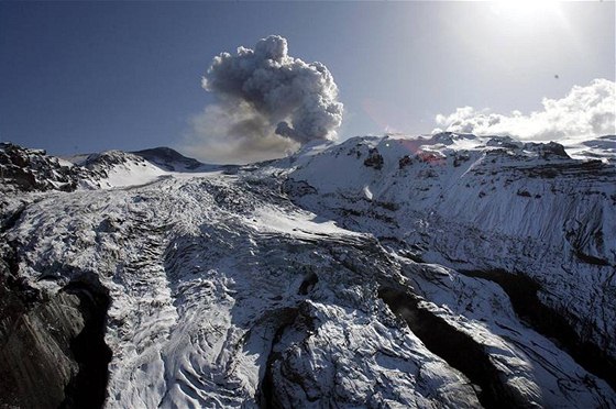 Island, sopka Eyjafjallajökull 