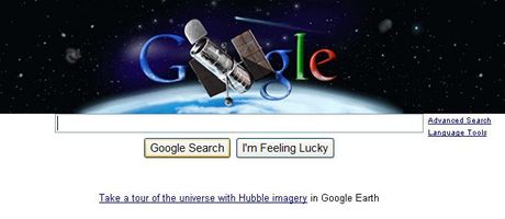 I Google oslavil 20. narozeniny Hubbleova teleskopu