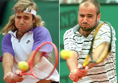 1991 a 1995. Andre Agassi na dvou snmcch z Roland Garros