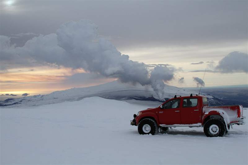 Expedice Toyoty Hilux k sopce Eyjafjallajökull