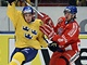 Michal barinka (vpravo) v souboji s Johanem Franssonem.