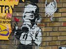 Banksy - graffiti  Brick Lane, East End, 2004
