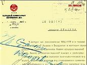 Dokumenty obsahuj i dopis Stalinovi