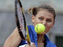 NEUSPLA. esk tenistka Lucie afov podlehla ve dvou setech Italce Schiavoneov a esk tm tak po prvnm dni prohrv v semifinle Fed Cupu 0:2.