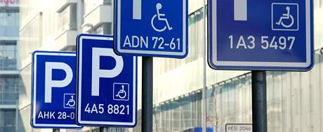 Píbuzní invalid mnohdy zneuívají vyhrazená parkovací místa. Ilustraní snímek