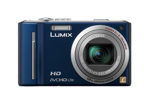Panasonic Lumix TZ10 - en face, blue