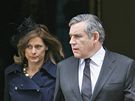 Britský premiér Gordon Brown se svojí enou Sarah (8. kvtna 2010)