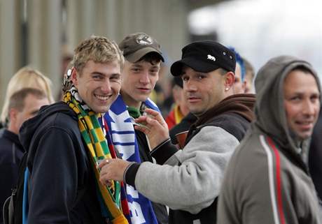 Fanouci Baníku vzkázali do Slaviína, e se lidé nemusejí bát výtrností. Ilustraní foto.