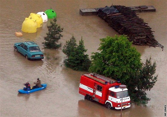 Záplavy z letadla - Troubky (18. kvtna 2010)