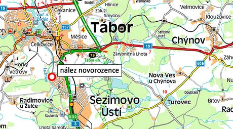 Nlez novorozence v Tboe. (18. kvtna 2010)