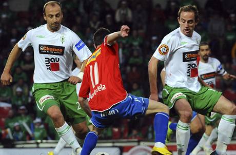 Momentka z kvtnovho pohrovho finle Plze - Jablonec 2:1