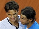 Roger Federer (vlevo), Rafael Nadal