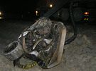Smrtelná nehoda u Trnové na Tachovsku. Tunové rameno spadlo na auto. (16. ledna 2009)