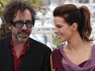 Cannes 2010 - pedseda poroty a americký reisér Tim Burton s herekou Kate Beckinsaleovou 