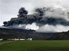 Prach nad islandským vulkánem Eyjafjallajökull