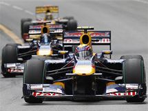 RED BULL. Na prvnm mst Velk ceny Monaka krou Mark Webber z Red Bullu.