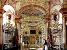 Rakousko, kltern knihovna v Admontu