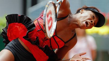 Venus Williamsová v semifinále turnaje v Madridu.