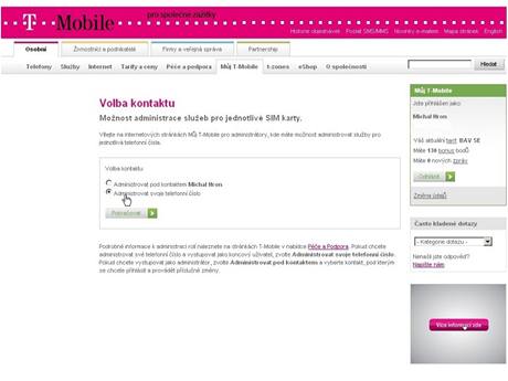 T-Mobile Zloha kontakt