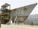 Jihokorejská korveta chonan, kterou potopilo torpédo KLDR ve lutém moi (20. kvtna 2010)