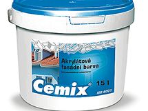 Akrylátová fasádní barva Cemix vyniká stálostí a odolností povrchu
