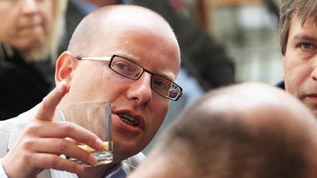 Ú�adující p�edseda sociální demokracie Bohuslav Sobotka