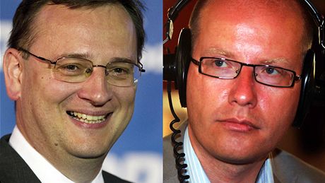 Petr Ne�as a Bohuslav Sobotka