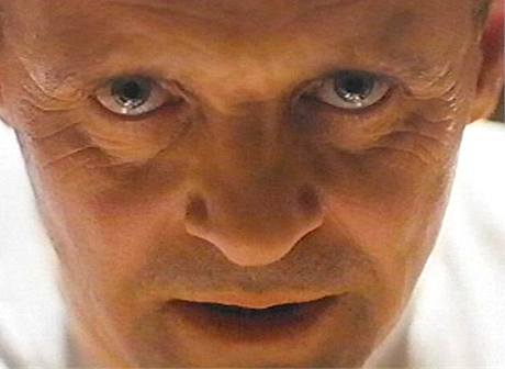 Anthony Hopkins jako Hannibal Lecter v Mlčení jehňátek