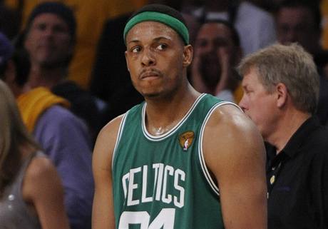 Paul Pierce z Bostonu Celtics to nevid dobe, jeho tm v prvnm finle NBA podlehl LA Lakers
