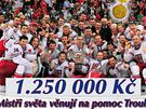 Hokejoví misti svta 2010 vnují Troubkám 1 250 000 korun