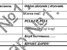 Zápis z erné skíky ze zíceného letadla s polským prezidentem Lechem Kaczynským.